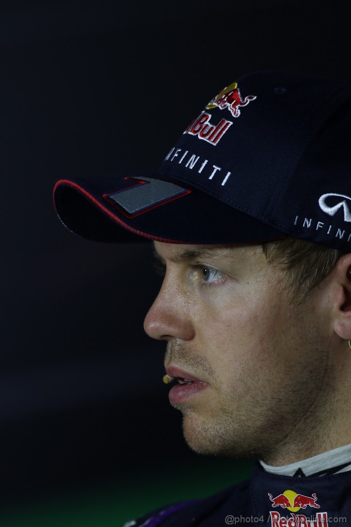 GP ITALIA, 07.09.2013- Qualifiche Press Conference, Sebastian Vettel (GER) Red Bull Racing RB9