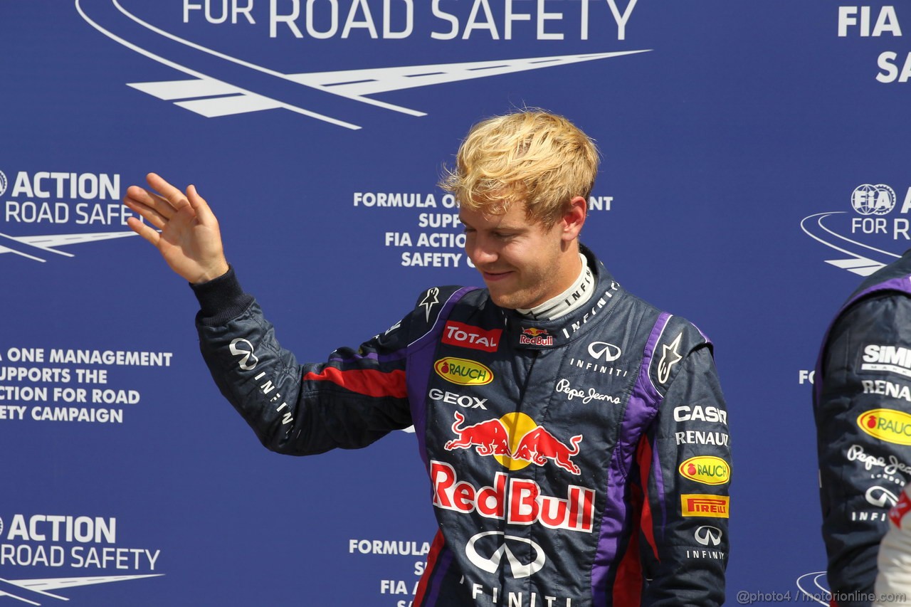 GP ITALIA, 07.09.2013- Qualifiche Festeggiamenti Pole Sebastian Vettel (GER) Red Bull Racing RB9