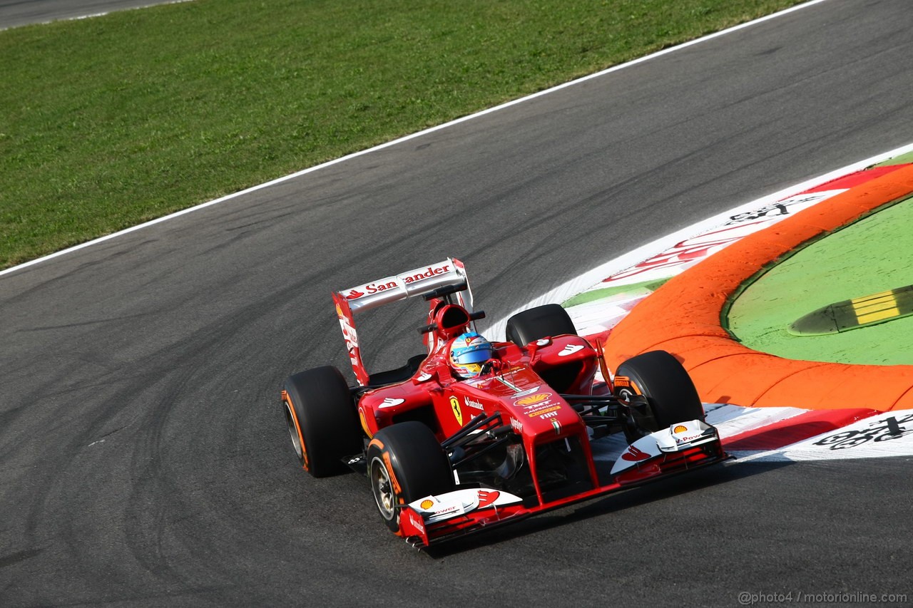 GP ITALIA, 06.09.2013- Prove Libere 1, Fernando Alonso (ESP) Ferrari F138