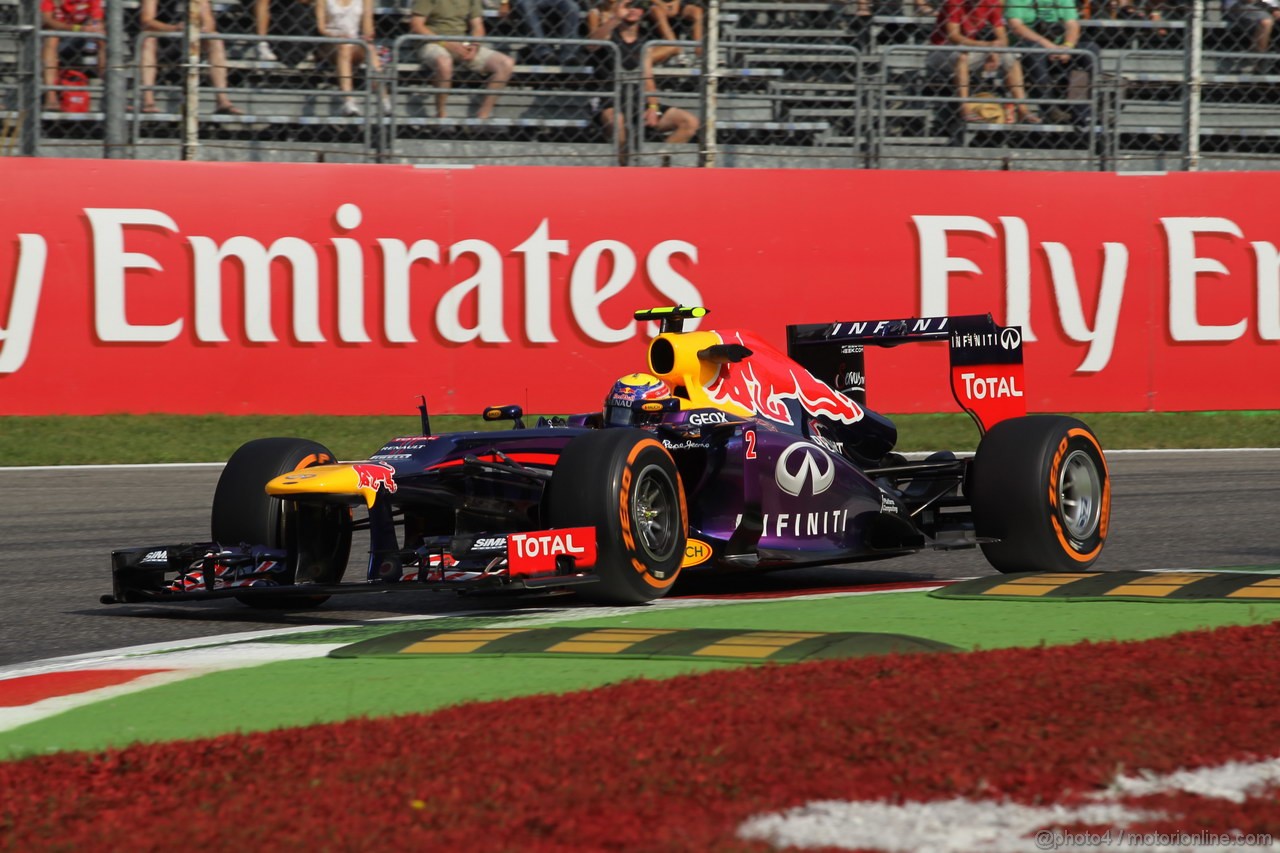 GP ITALIA, 06.09.2013- Prove Libere 1, Mark Webber (AUS) Red Bull Racing RB9