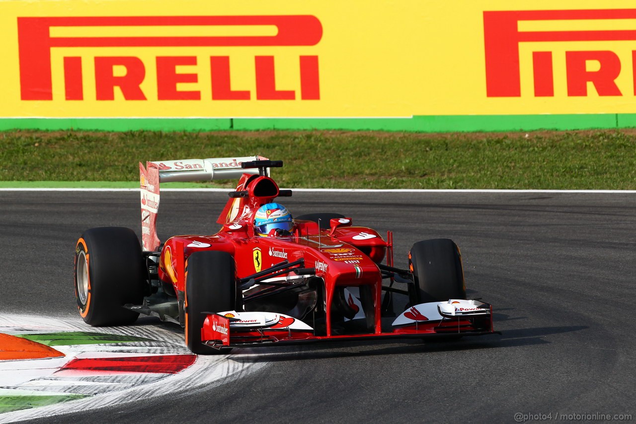 GP ITALIA, 06.09.2013- Prove Libere 1, Fernando Alonso (ESP) Ferrari F138