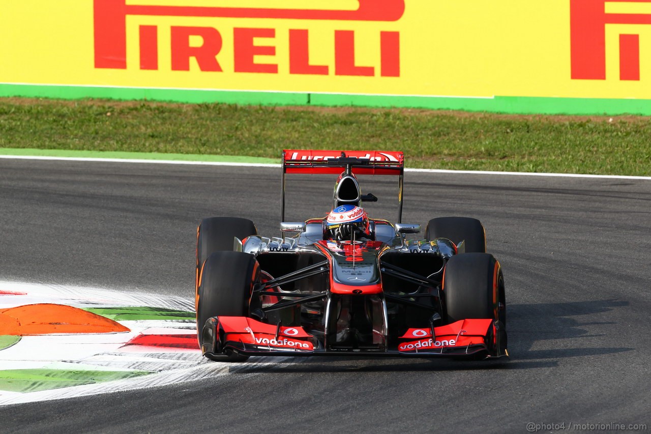 GP ITALIA, 06.09.2013- Prove Libere 1, Jenson Button (GBR) McLaren Mercedes MP4-28