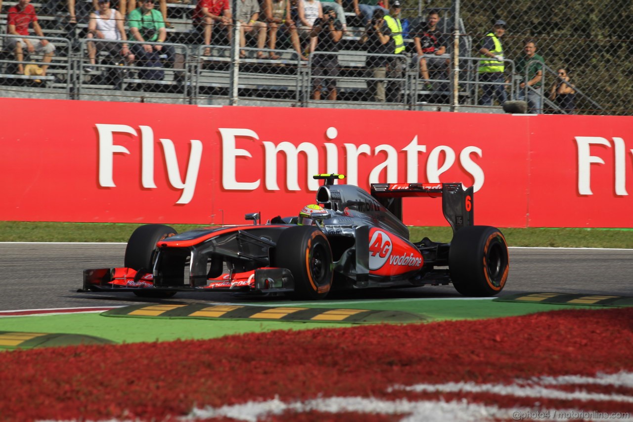 GP ITALIA, 06.09.2013- Prove Libere 1, Sergio Perez (MEX) McLaren MP4-28