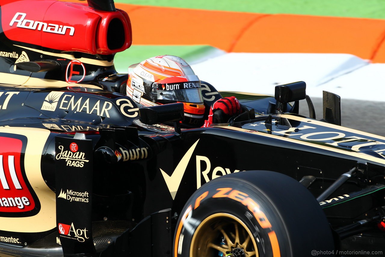 GP ITALIA, 06.09.2013- Prove Libere 1, Romain Grosjean (FRA) Lotus F1 Team E213