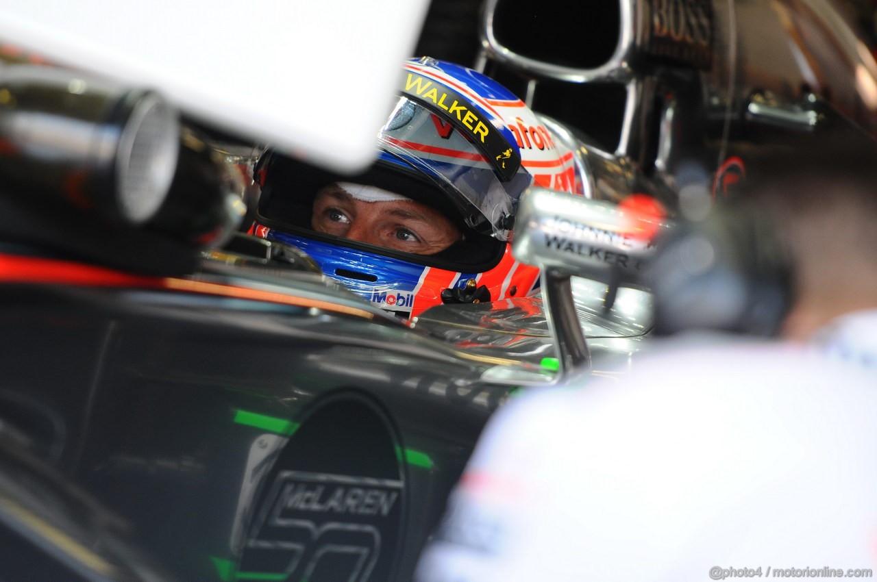 GP ITALIA, 06.09.2013- Prove Libere 1, Jenson Button (GBR) McLaren Mercedes MP4-28