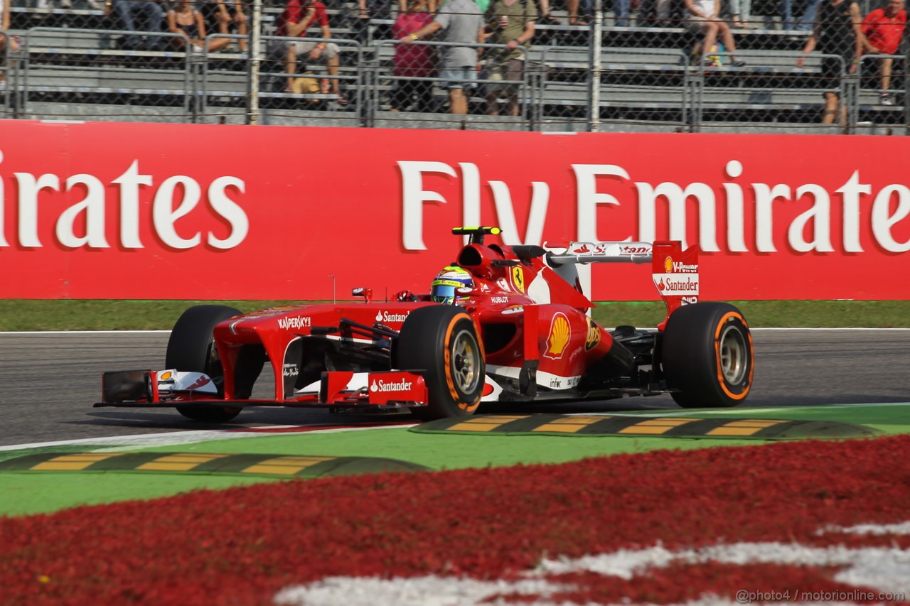GP ITALIA, 06.09.2013- Prove Libere 1, Felipe Massa (BRA) Ferrari F138