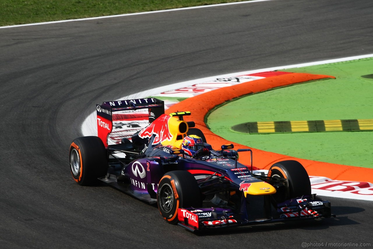 GP ITALIA, 06.09.2013- Prove Libere 1, Mark Webber (AUS) Red Bull Racing RB9