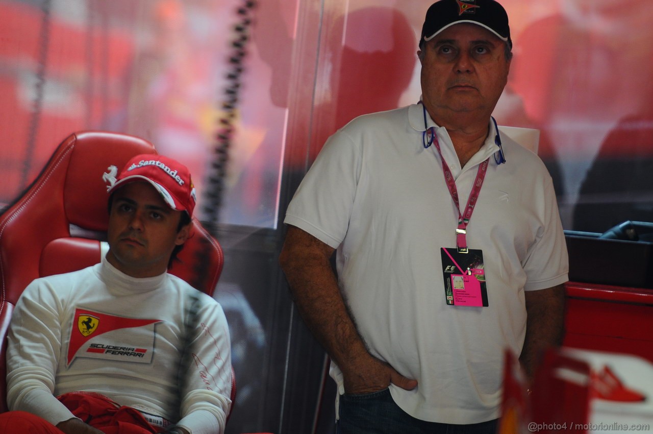 GP ITALIA, 06.09.2013- Prove Libere 1, Felipe Massa (BRA) Ferrari F138 e his father Antonio Felipe Massa (BRA) Ferrari F138 