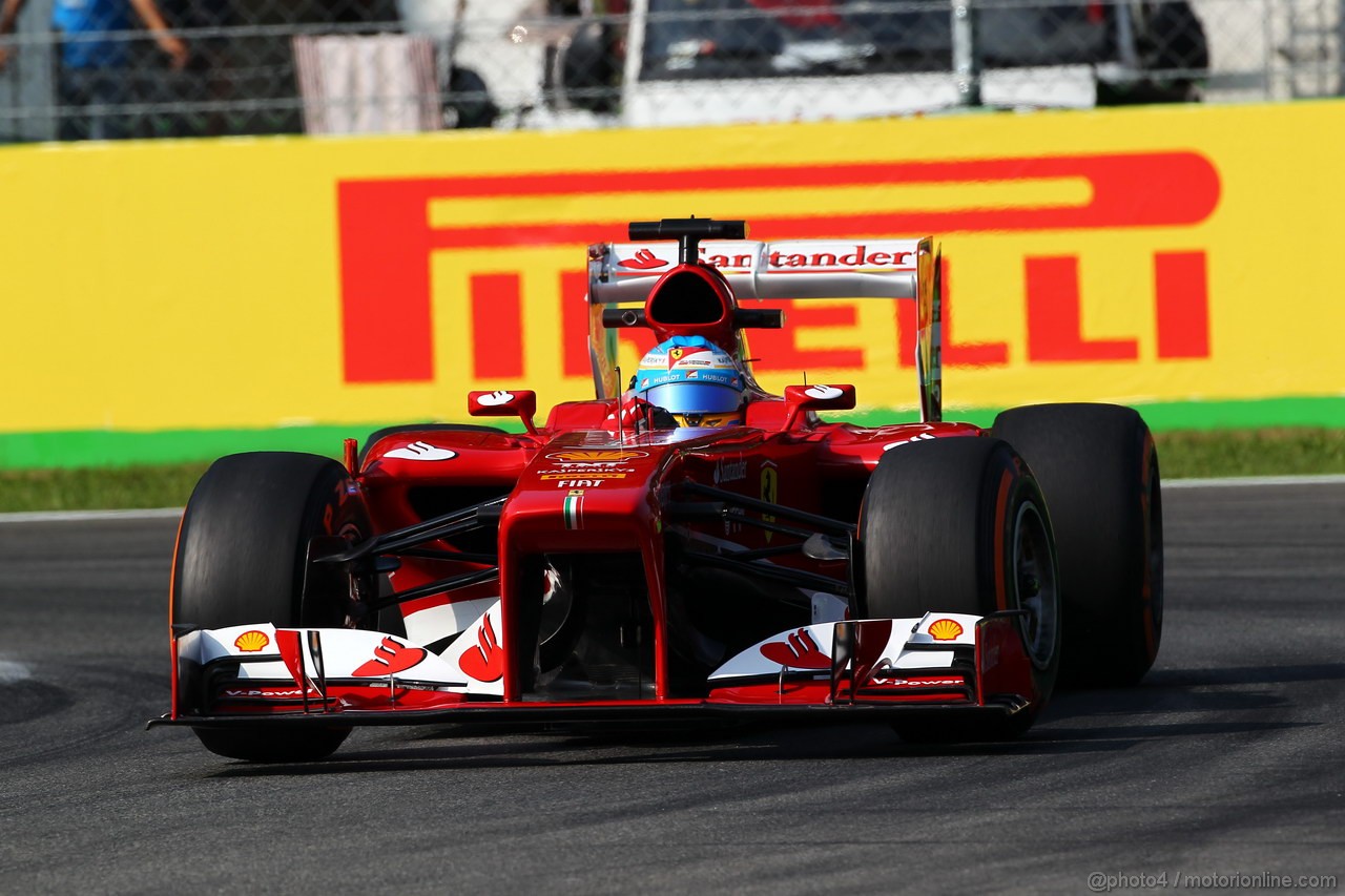 GP ITALIA, 06.09.2013- Prove Libere 1, Fernando Alonso (ESP) Ferrari F138