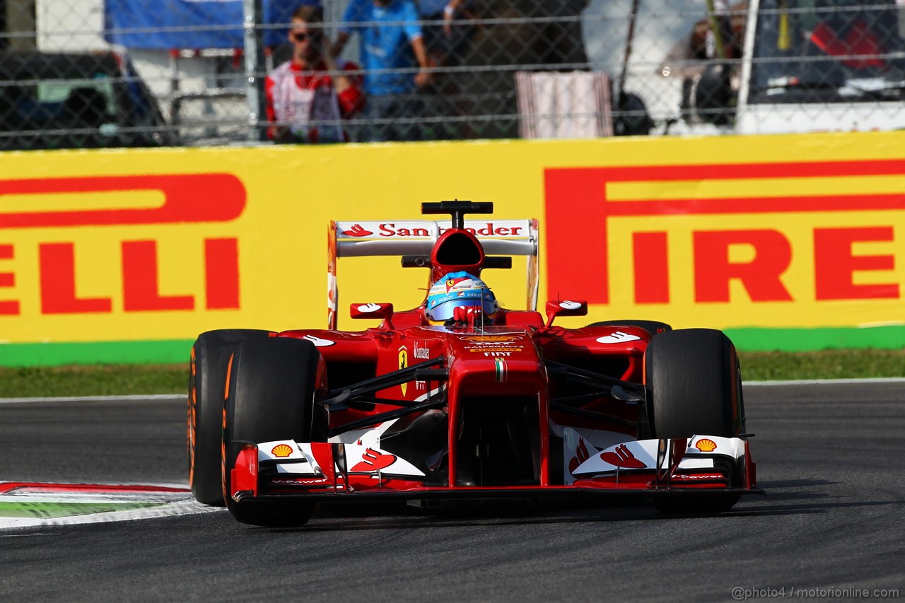 GP ITALIA, 06.09.2013- Prove Libere 1, Fernando Alonso (ESP) Ferrari F138
