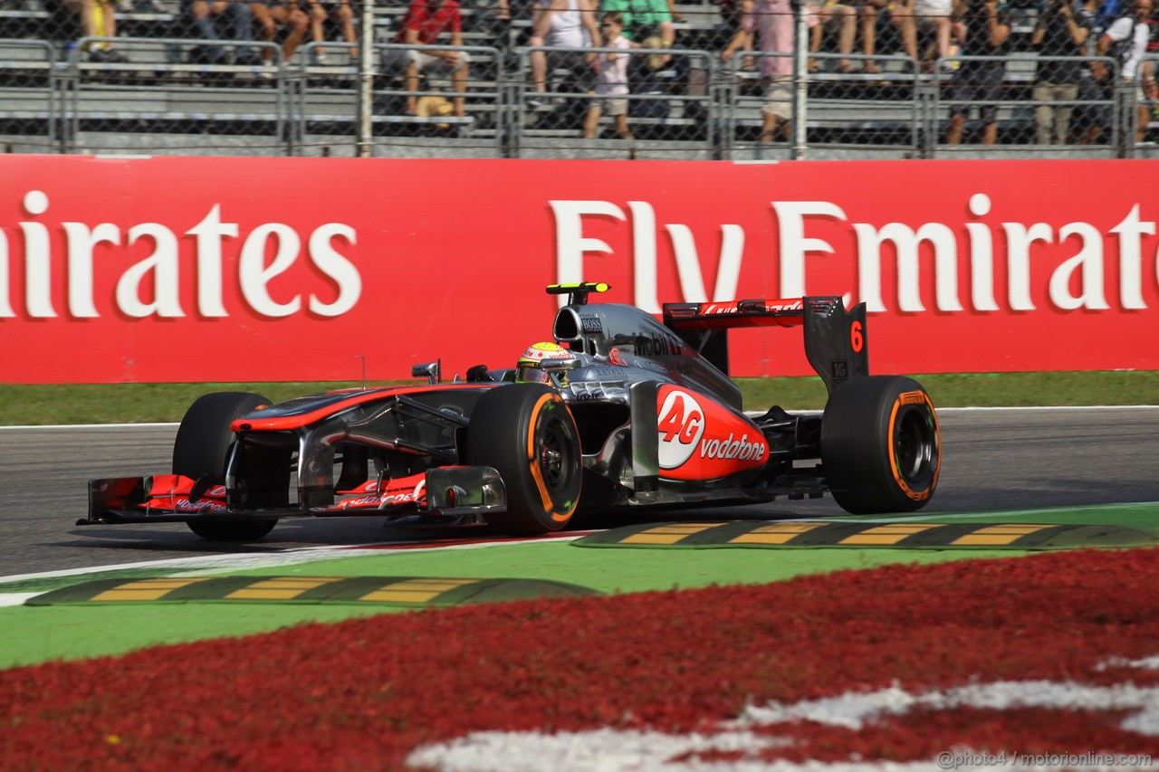 GP ITALIA, 06.09.2013- Prove Libere 1, Sergio Perez (MEX) McLaren MP4-28