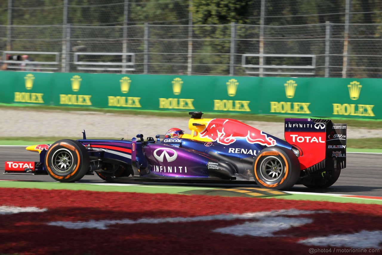 GP ITALIA, 06.09.2013- Prove Libere 1, Sebastian Vettel (GER) Red Bull Racing RB9