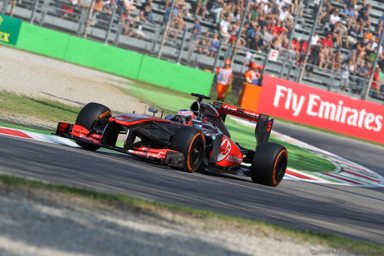 GP ITALIA, 06.09.2013- Prove Libere 1, Jenson Button (GBR) McLaren Mercedes MP4-28