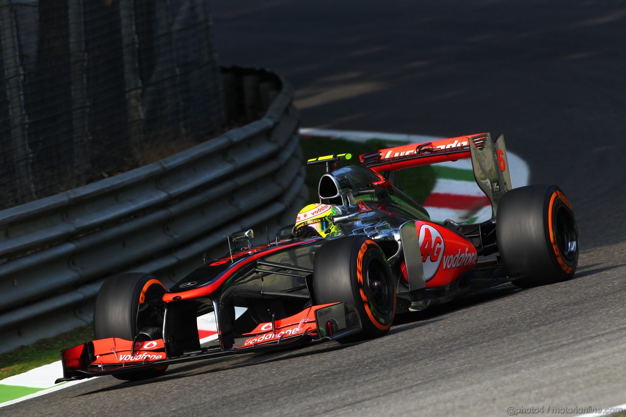 GP ITALIA, 06.09.2013- Prove Libere 1, Sergio Perez (MEX) McLaren MP4-28