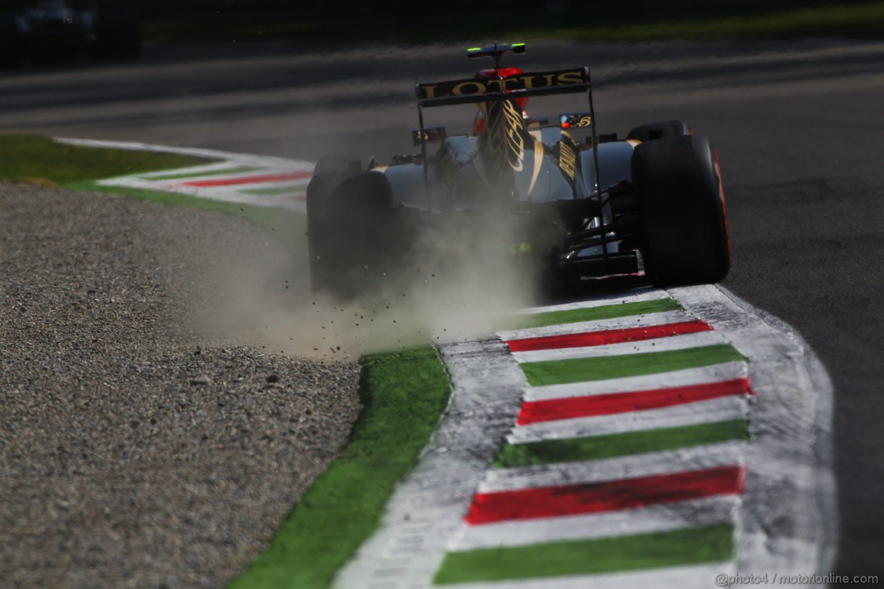 GP ITALIA, 06.09.2013- Prove Libere 1, Romain Grosjean (FRA) Lotus F1 Team E213