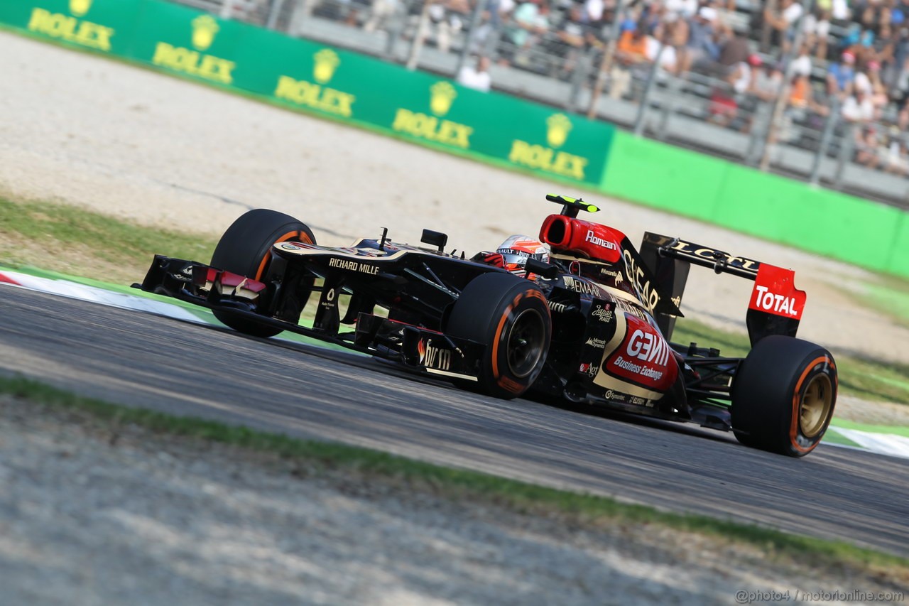 GP ITALIA, 06.09.2013- Prove Libere 1, Romain Grosjean (FRA) Lotus F1 Team E213