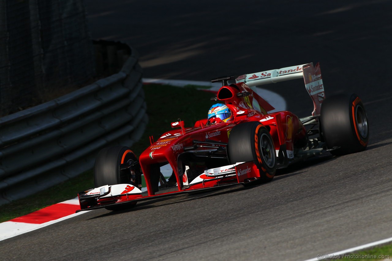 GP ITALIA, 06.09.2013- Prove Libere 1, Fernando Alonso (ESP) Ferrari F138