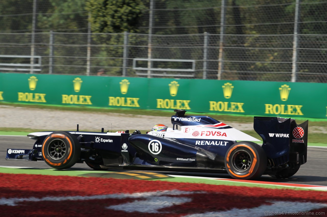 GP ITALIA, 06.09.2013- Prove Libere 1, Pastor Maldonado (VEN) Williams F1 Team FW35