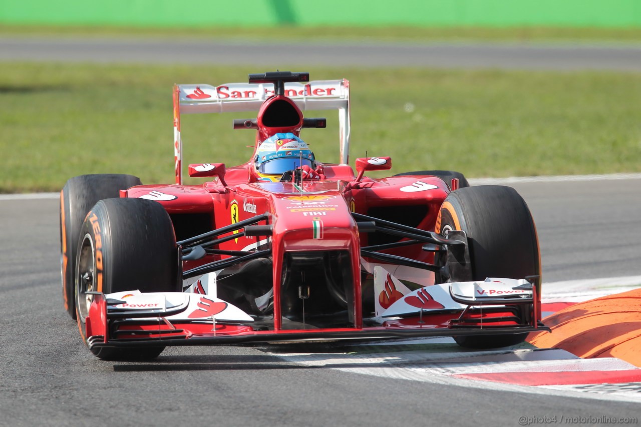 GP ITALIA, 06.09.2013- Prove Libere 1, Fernando Alonso (ESP) Ferrari F138
