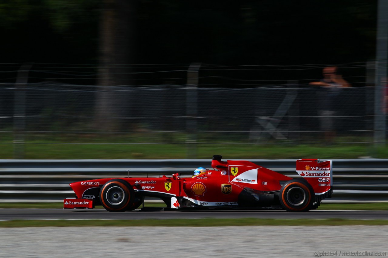 GP ITALIA, 06.09.2013- Prove Libere 1, Fernando Alonso (ESP) Ferrari F138