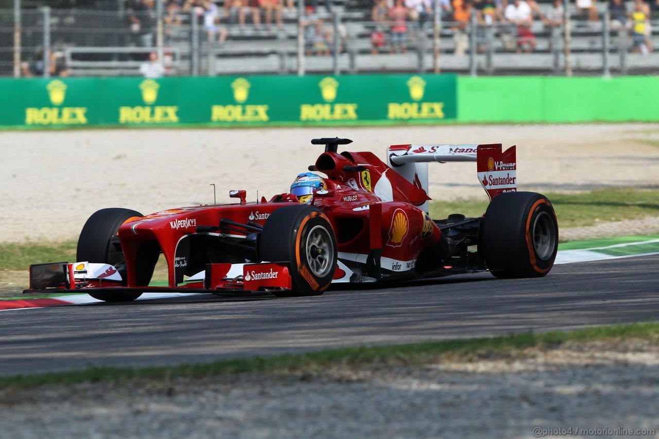 GP ITALIA, 06.09.2013- Prove Libere 1, Fernando Alonso (ESP) Ferrari F138