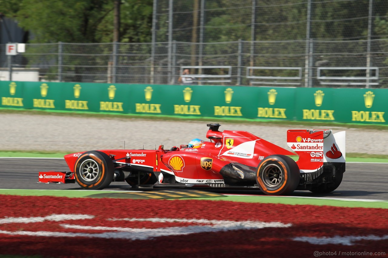 GP ITALIA, 06.09.2013- Prove Libere 1, Fernando Alonso (ESP) Ferrari F138