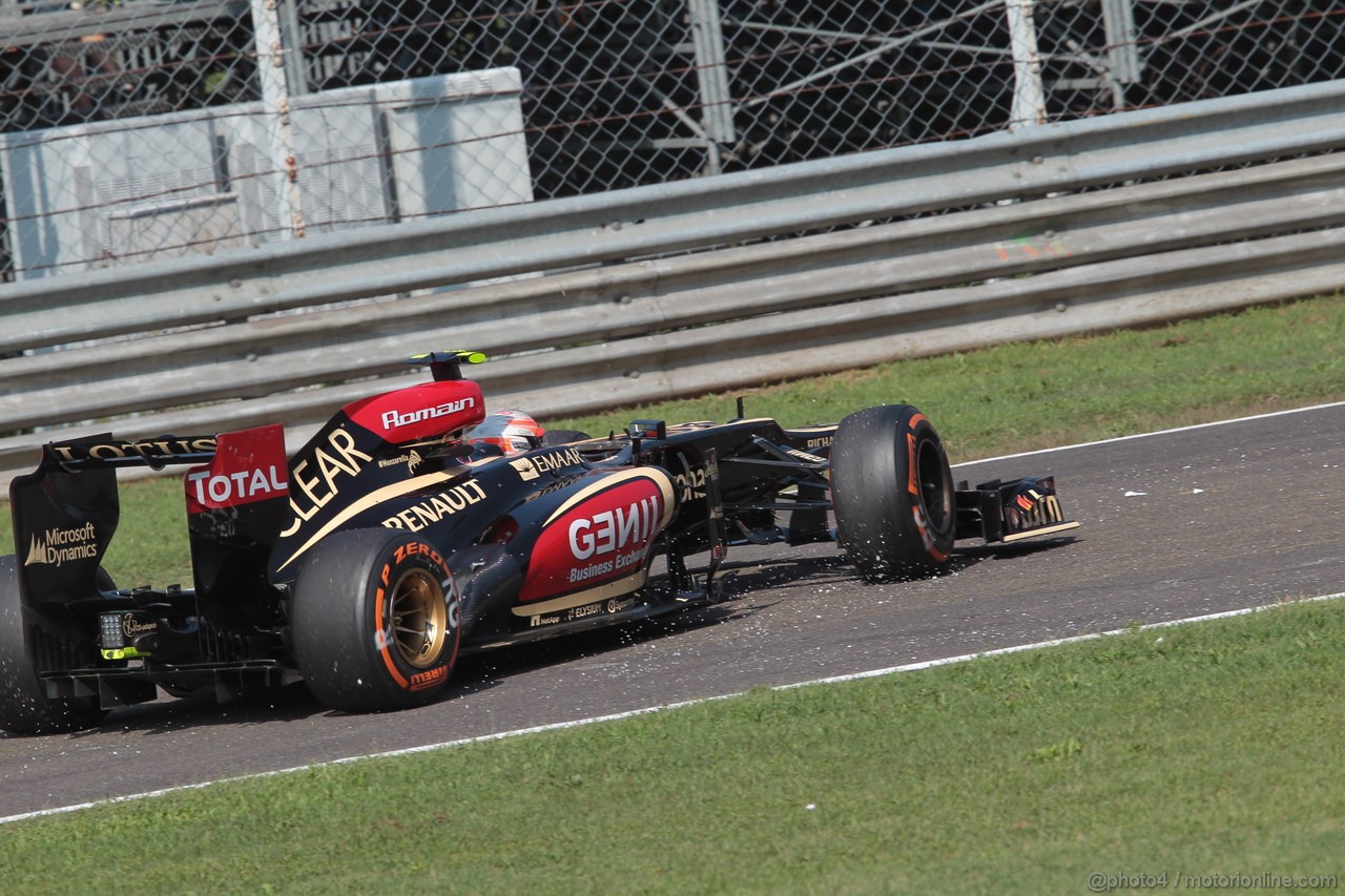 GP ITALIA, 06.09.2013- Prove Libere 1, Romain Grosjean (FRA) Lotus F1 Team E213