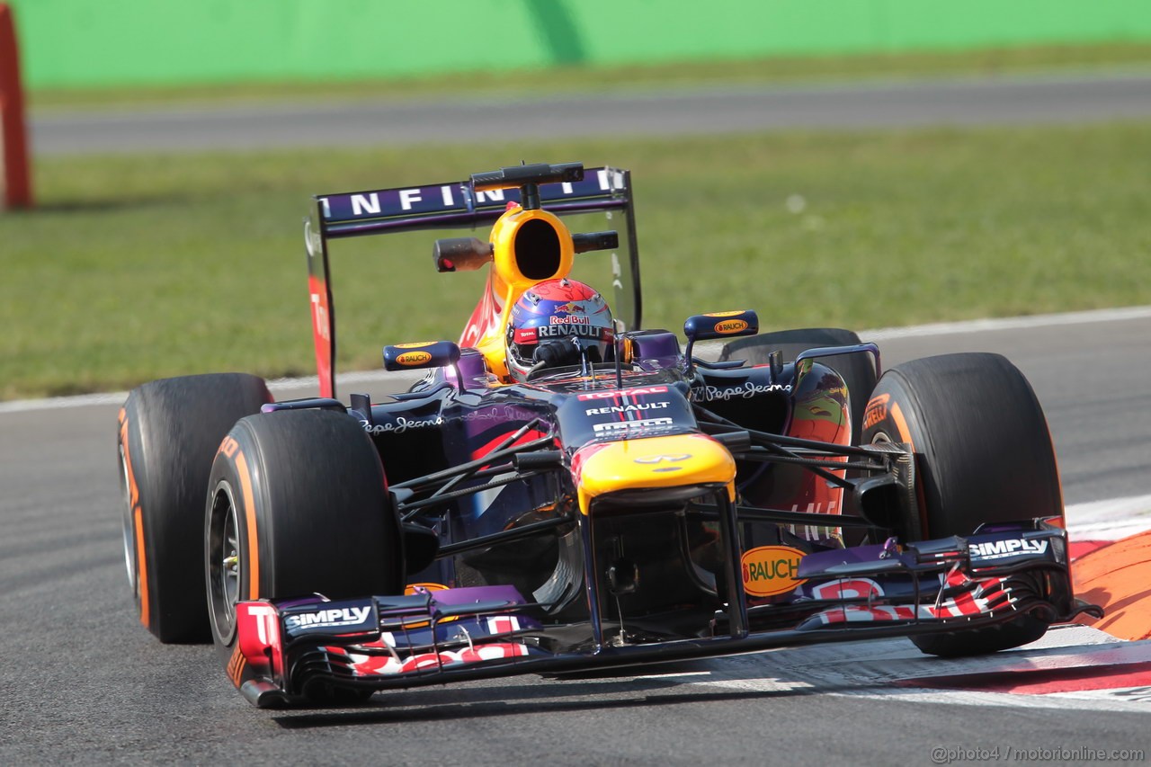 GP ITALIA, 06.09.2013- Prove Libere 1, Sebastian Vettel (GER) Red Bull Racing RB9