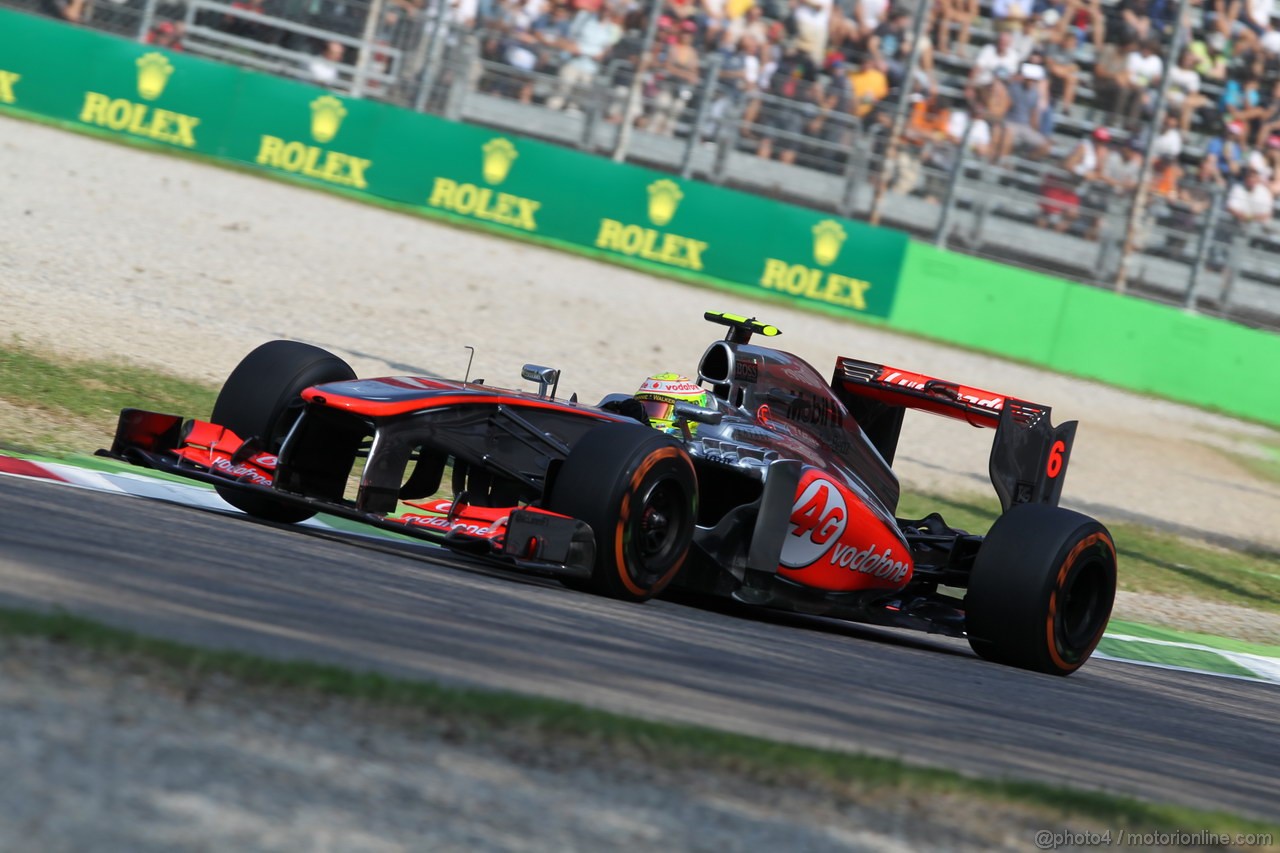 GP ITALIA, 06.09.2013- Prove Libere 1, Sergio Perez (MEX) McLaren MP4-28