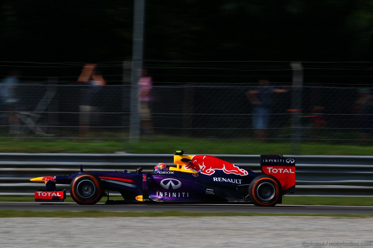 GP ITALIA, 06.09.2013- Prove Libere 1, Mark Webber (AUS) Red Bull Racing RB9