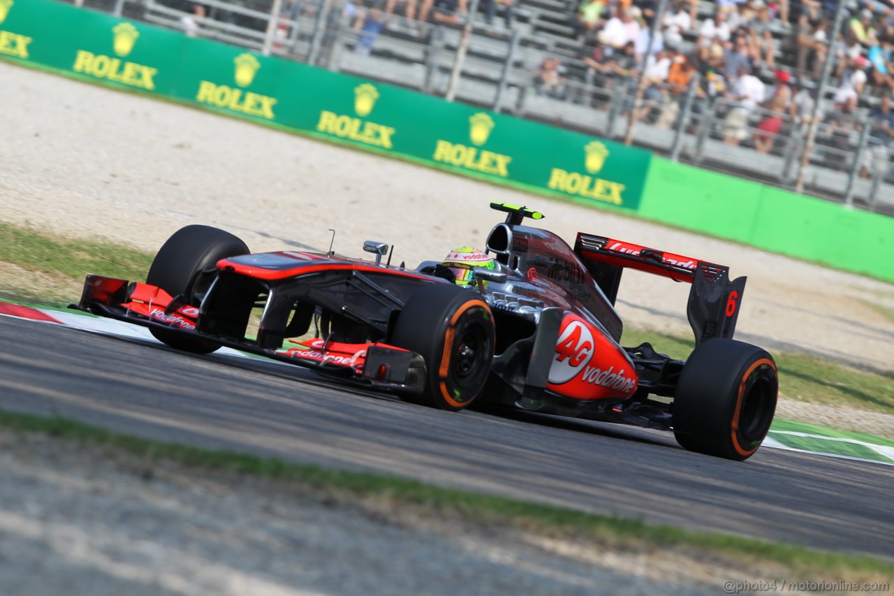 GP ITALIA, 06.09.2013- Prove Libere 1, Sergio Perez (MEX) McLaren MP4-28