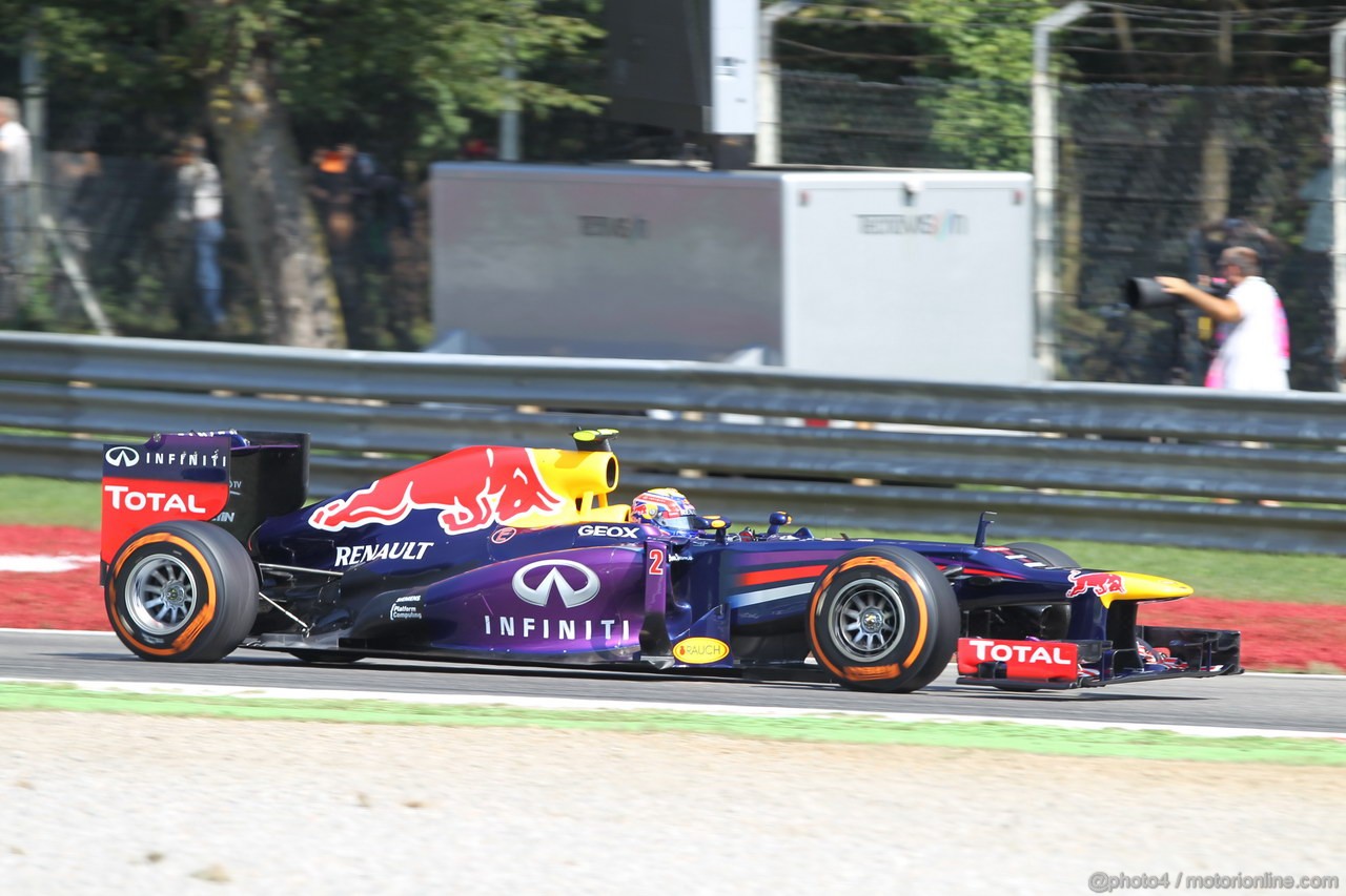 GP ITALIA, 06.09.2013- Free practice 2, Mark Webber (AUS) Red Bull Racing RB9