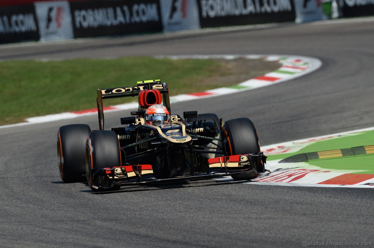 GP ITALIA, 06.09.2013- Free practice 2, Romain Grosjean (FRA) Lotus F1 Team E213