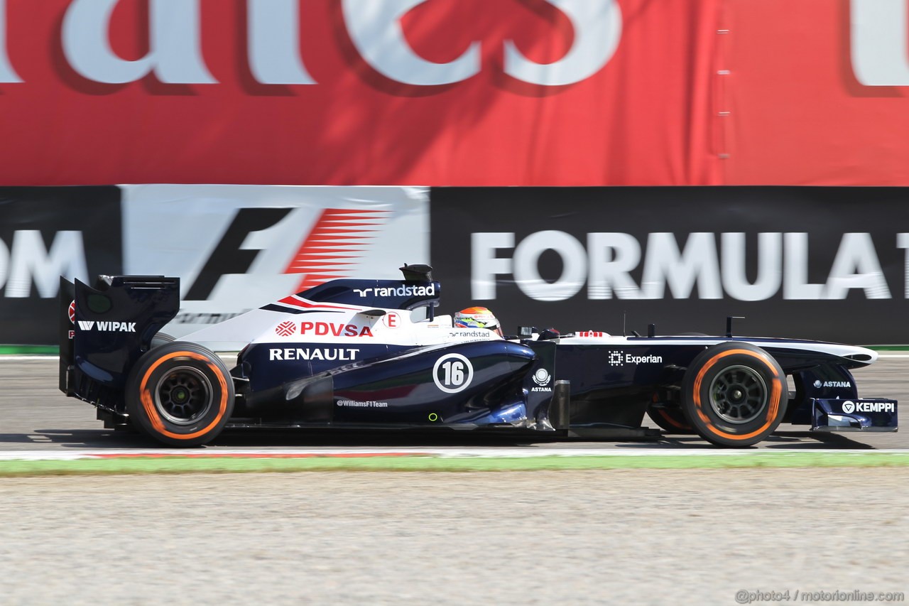GP ITALIA, 06.09.2013- Free practice 2, Pastor Maldonado (VEN) Williams F1 Team FW35