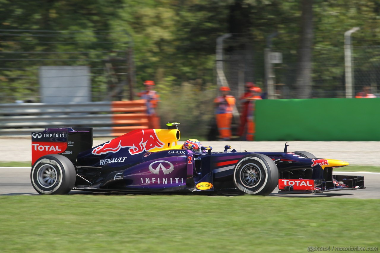 GP ITALIA, 06.09.2013- Free practice 2, Mark Webber (AUS) Red Bull Racing RB9