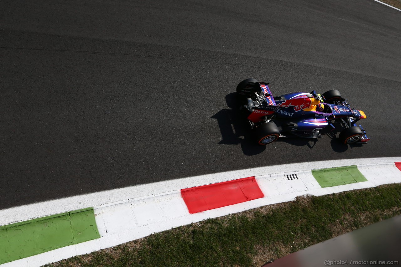 GP ITALIA, 06.09.2013- Free practice 2, Mark Webber (AUS) Red Bull Racing RB9