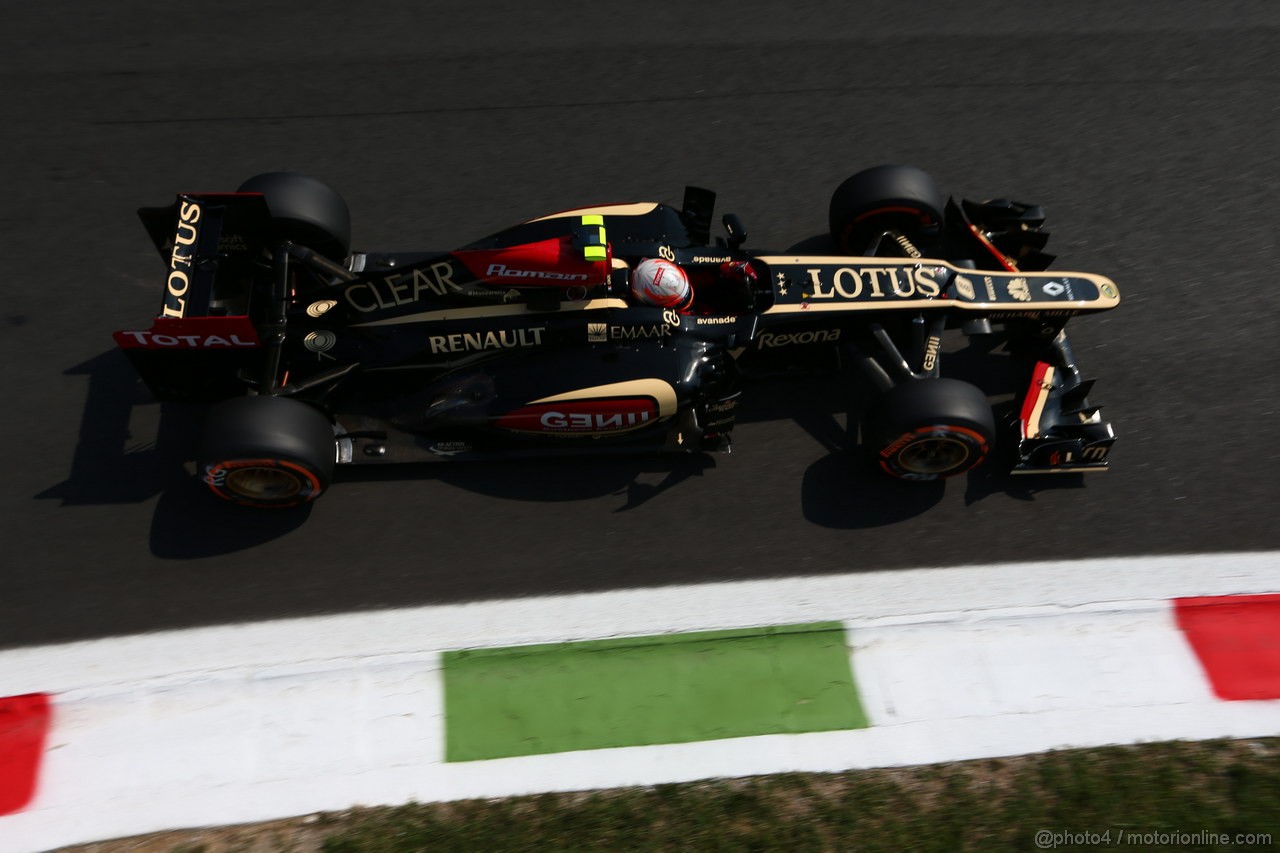 GP ITALIA, 06.09.2013- Free practice 2, Romain Grosjean (FRA) Lotus F1 Team E213