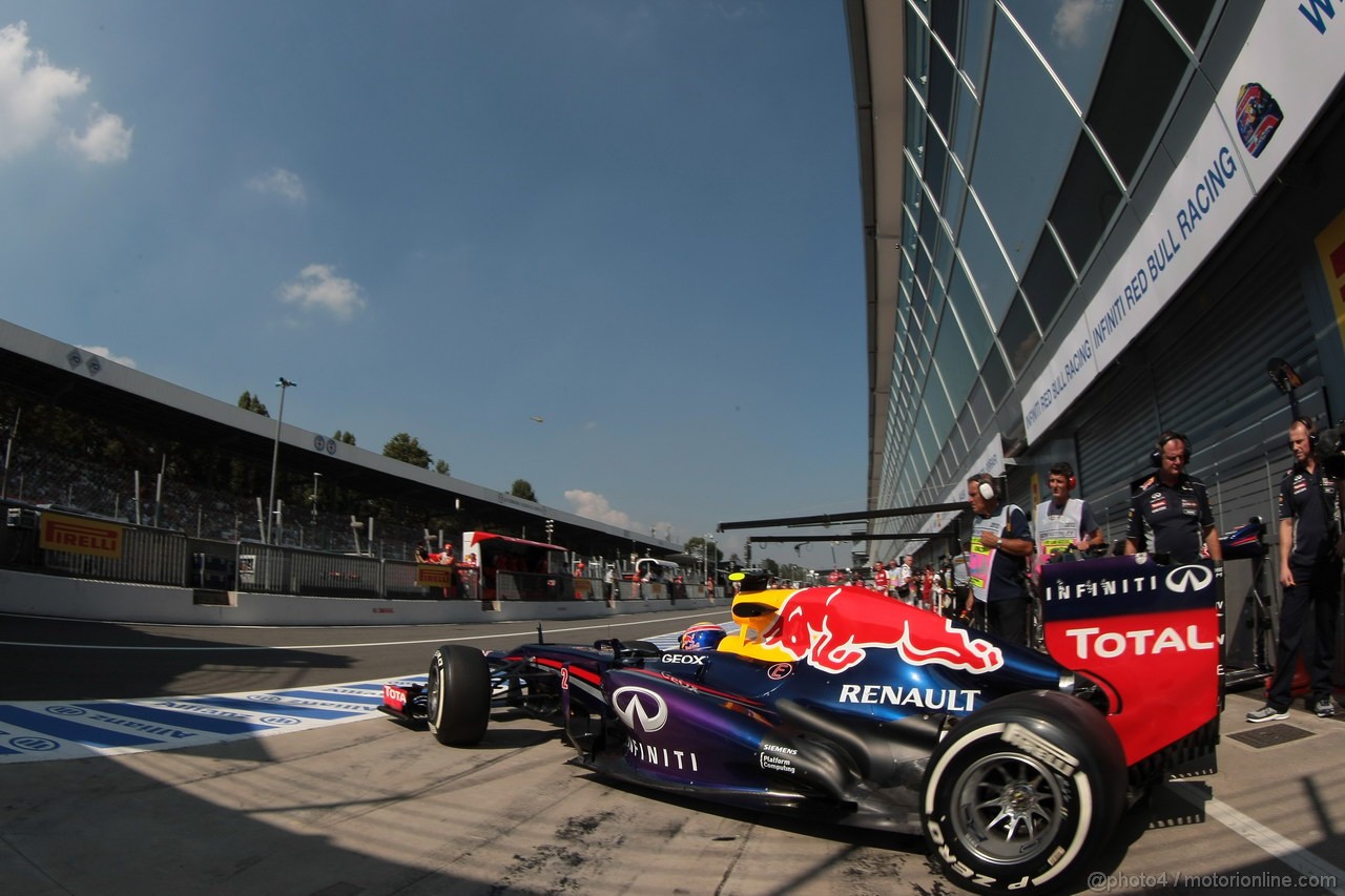 GP ITALIA, 06.09.2013- Free practice 2, Mark Webber (AUS) Red Bull Racing RB9