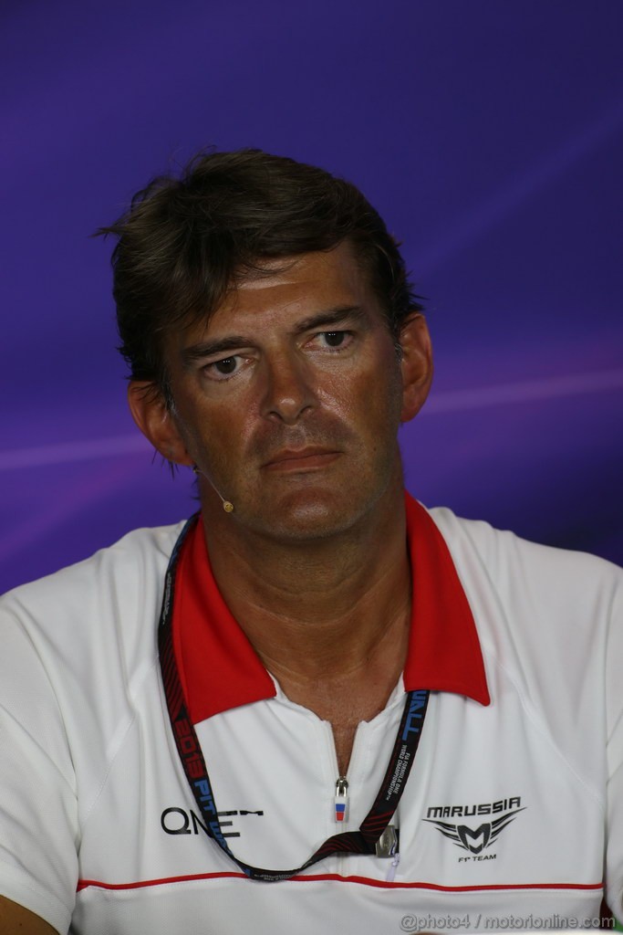 GP ITALIA, 06.09.2013- Venerdi' Press Conference, Graeme Lowdon (GBR) Marussia F1 Team Chief Executive 