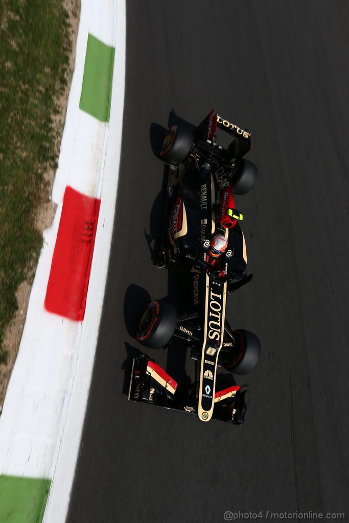 GP ITALIA, 06.09.2013- Free practice 2, Romain Grosjean (FRA) Lotus F1 Team E213