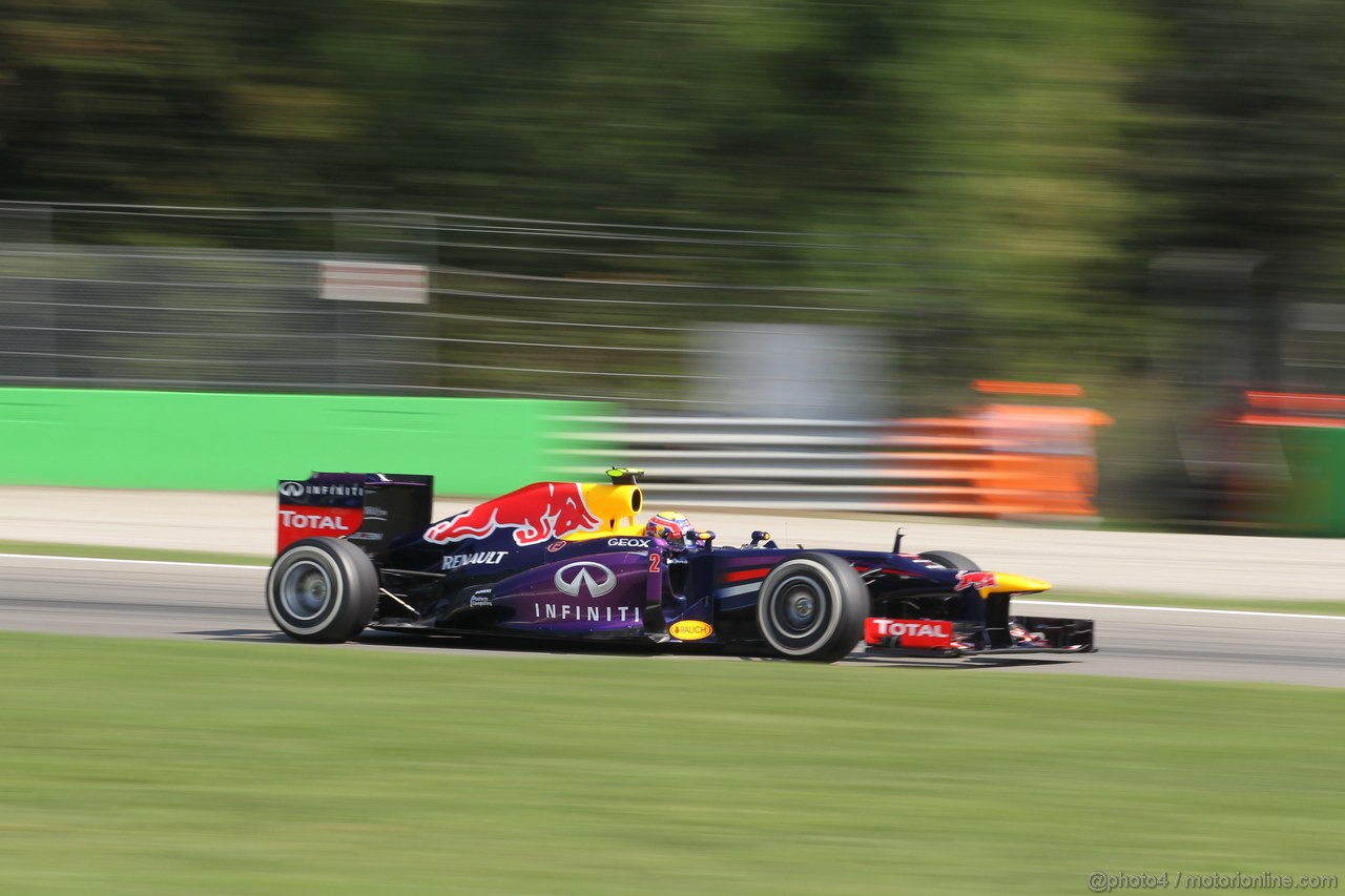 GP ITALIA, 06.09.2013- Free practice 2, Mark Webber (AUS) Red Bull Racing RB9