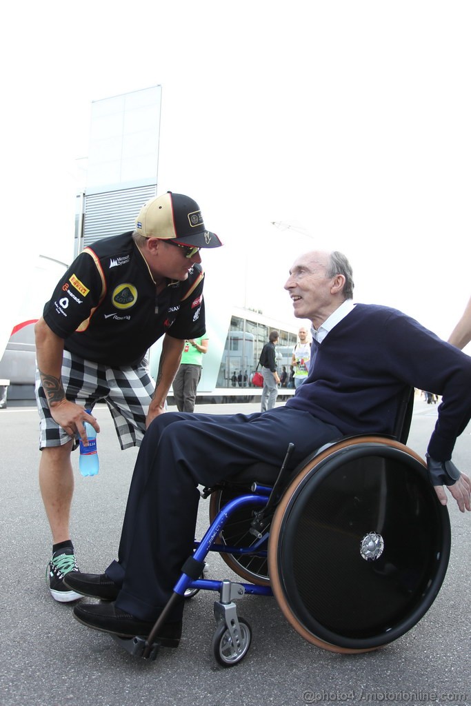 GP ITALIA, 06.09.2013- Kimi Raikkonen (FIN) Lotus F1 Team E21 with  Sir Frank Williams (GBR),Team Principal Williams F1 Team