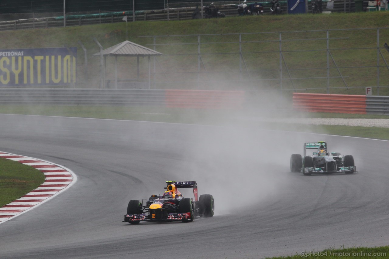 GP MALESIA, 24.03.2013- Gara, Mark Webber (AUS) Red Bull Racing RB9