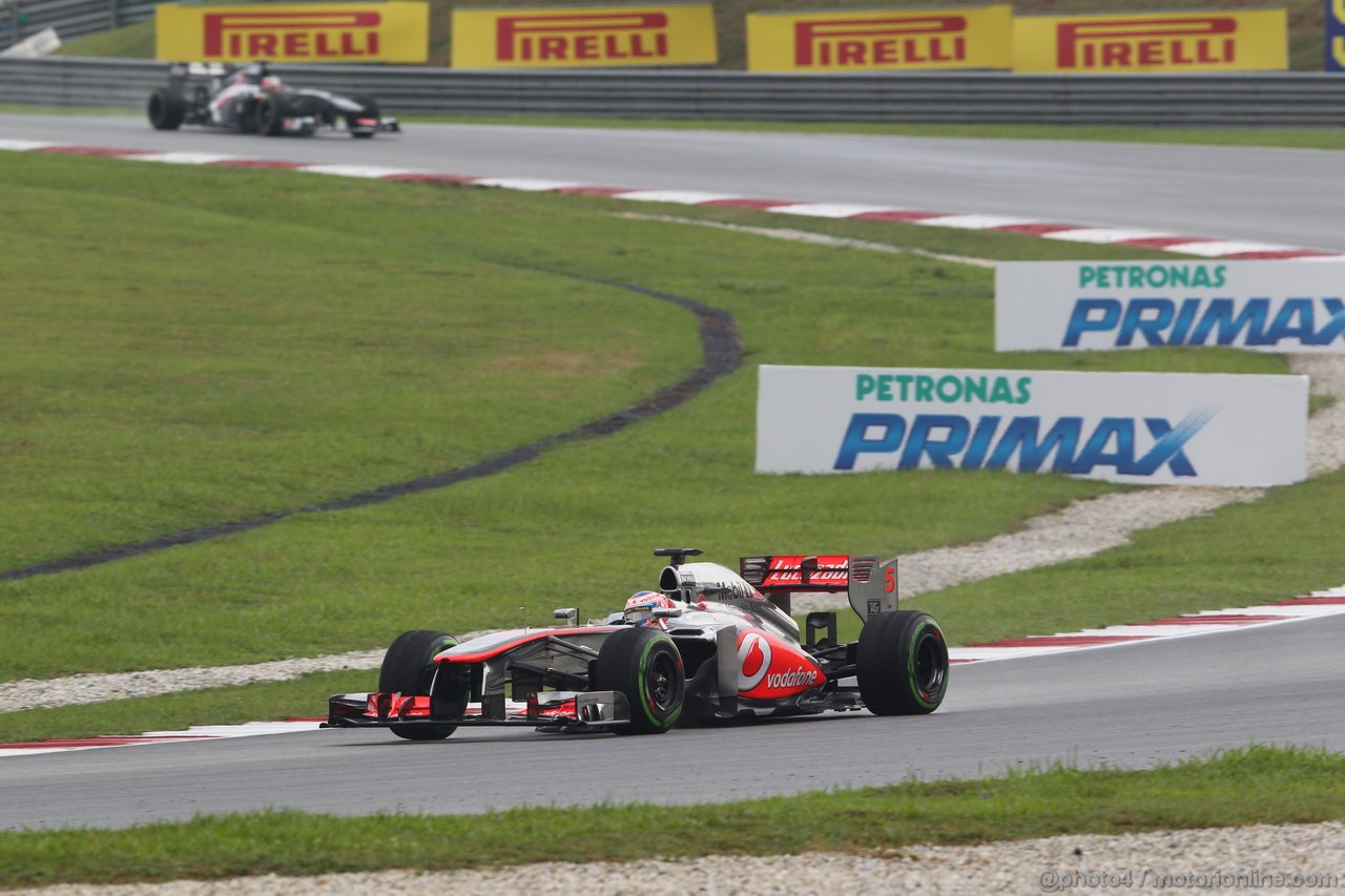 GP MALESIA, 24.03.2013- Gara, Jenson Button (GBR) McLaren Mercedes MP4-28