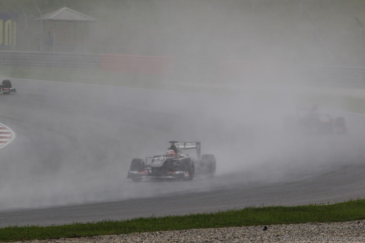 GP MALESIA, 24.03.2013- Gara, Nico Hulkenberg (GER) Sauber F1 Team C32