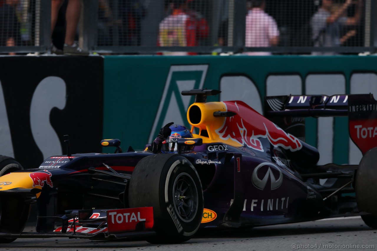 GP MALESIA, 24.03.2013- Gara, Sebastian Vettel (GER) Red Bull Racing RB9