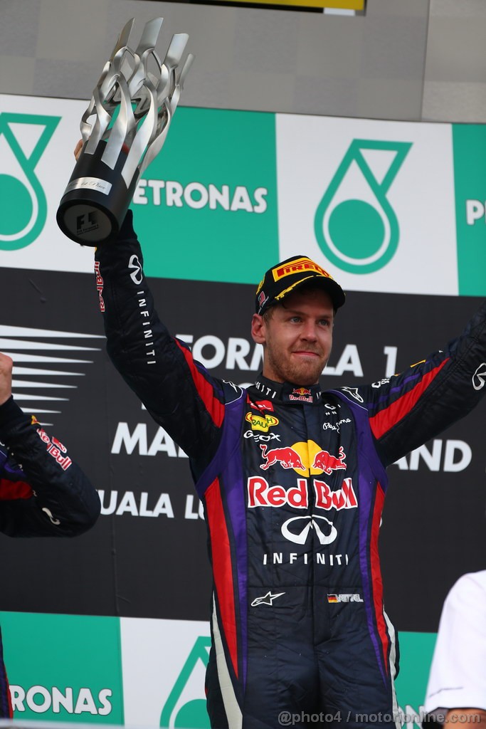 GP MALESIA, 24.03.2013- Gara, Sebastian Vettel (GER) Red Bull Racing RB9