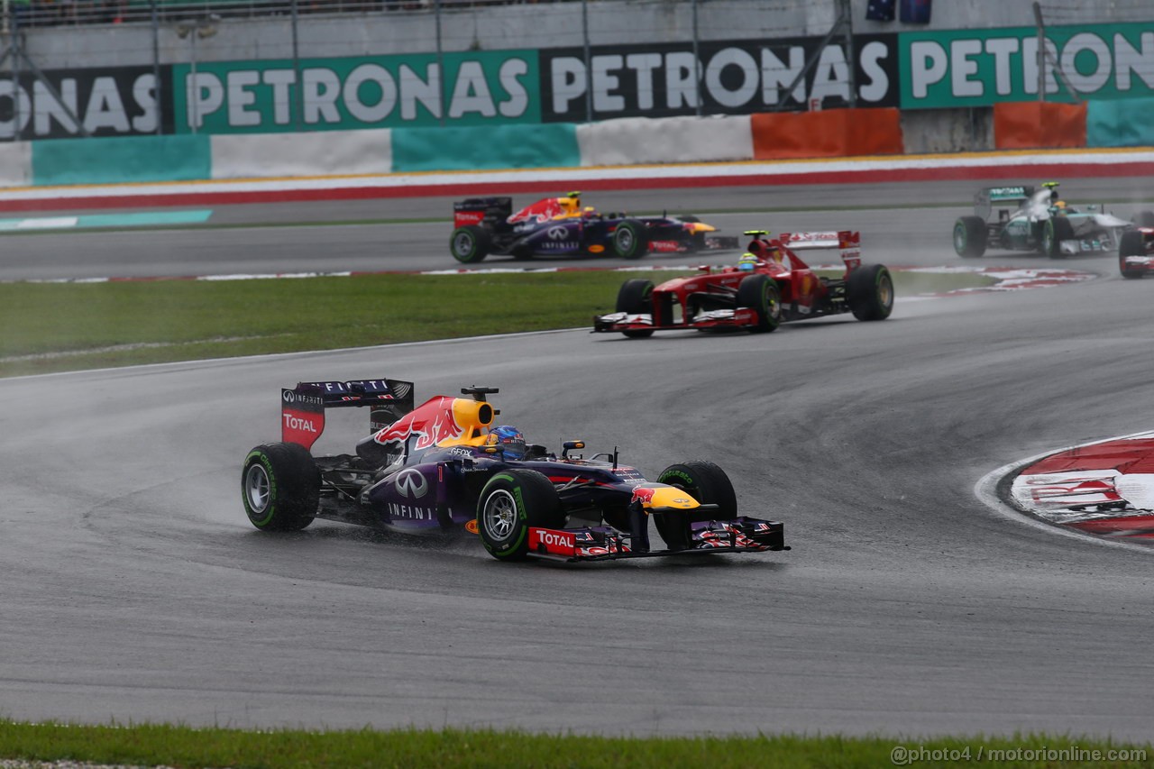 GP MALESIA, 24.03.2013- Gara, Sebastian Vettel (GER) Red Bull Racing RB9 