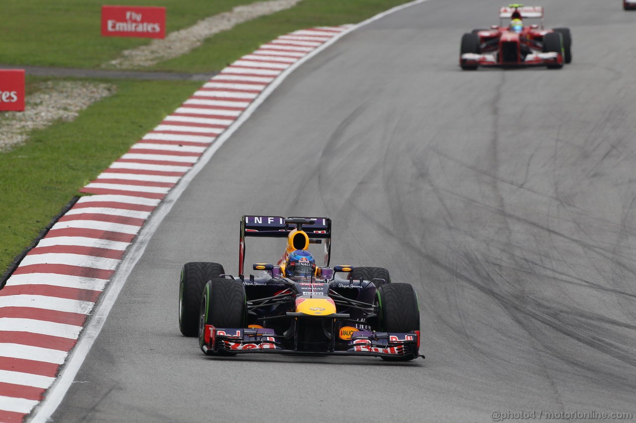 GP MALESIA, 24.03.2013- Gara, Sebastian Vettel (GER) Red Bull Racing RB9 