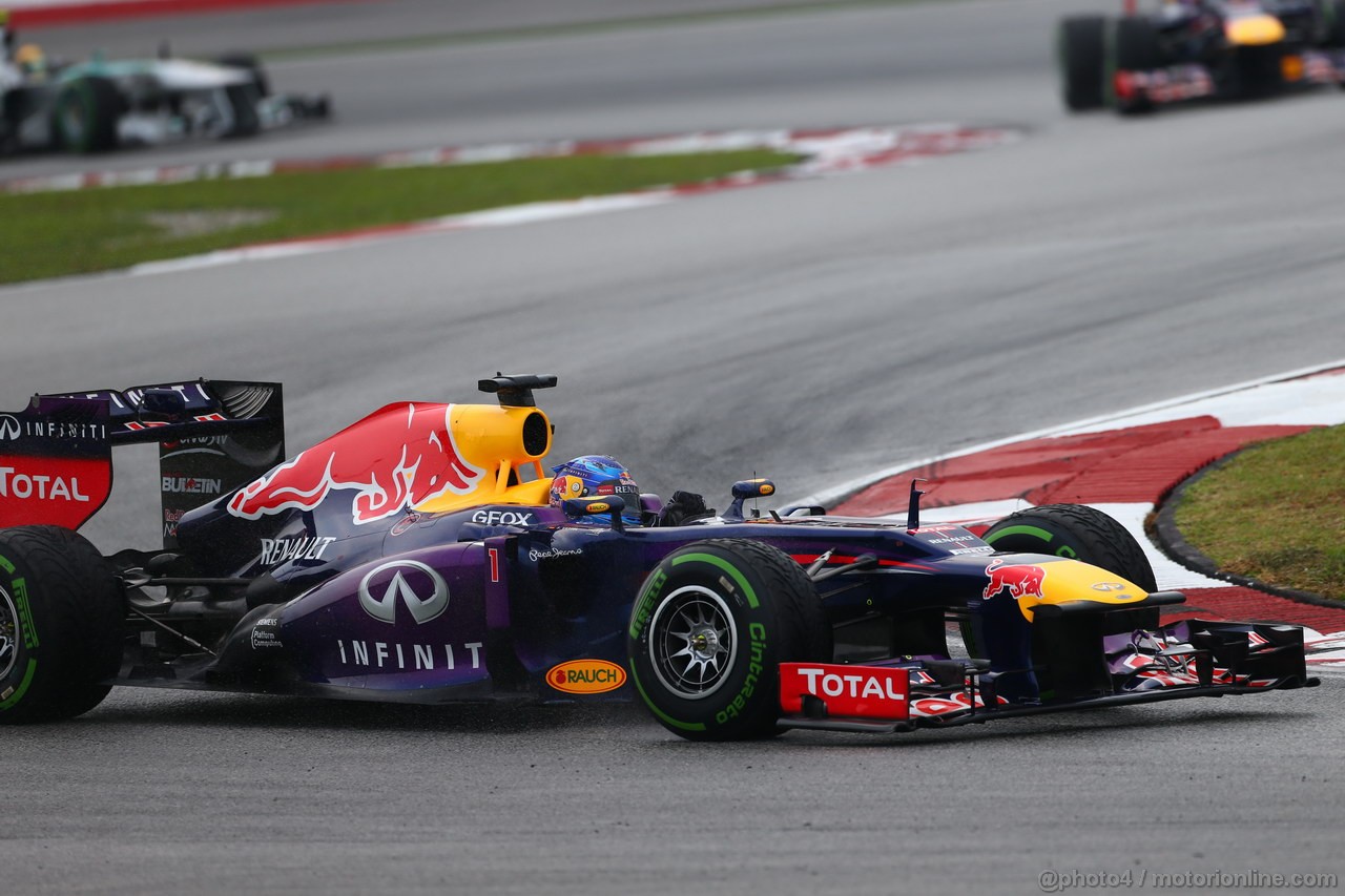 GP MALESIA, 24.03.2013- Gara, Sebastian Vettel (GER) Red Bull Racing RB9 